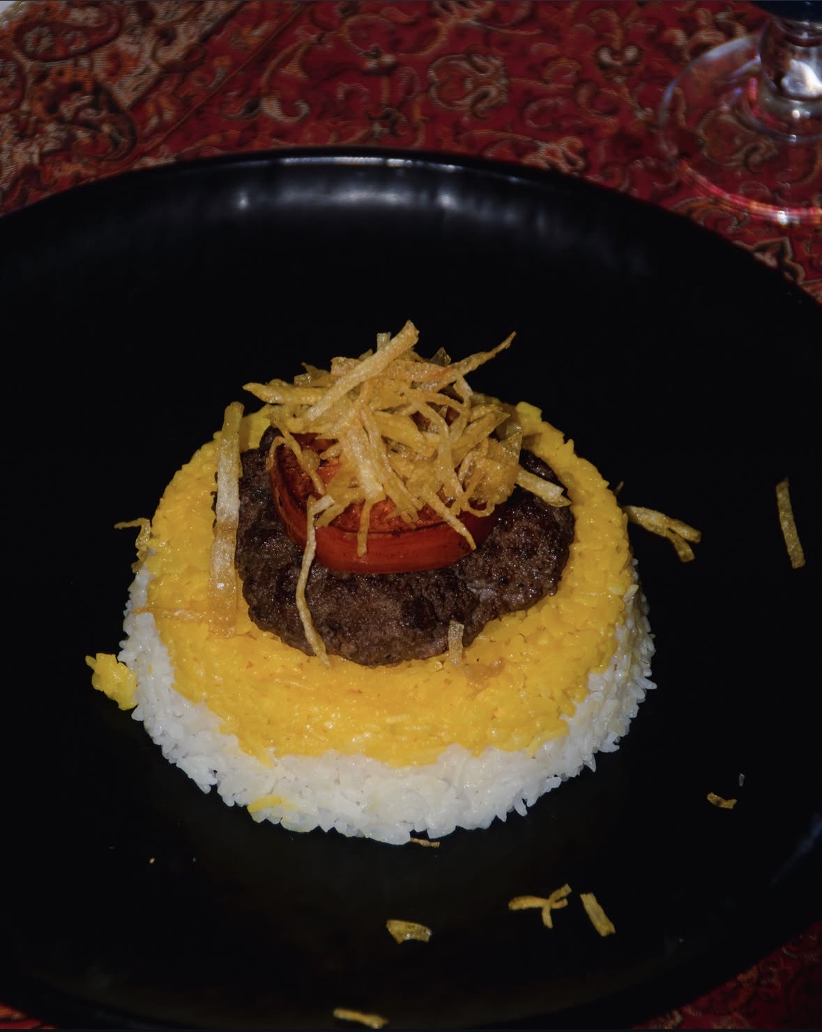 Chelow kabab with saffron rice — signature Persian dish